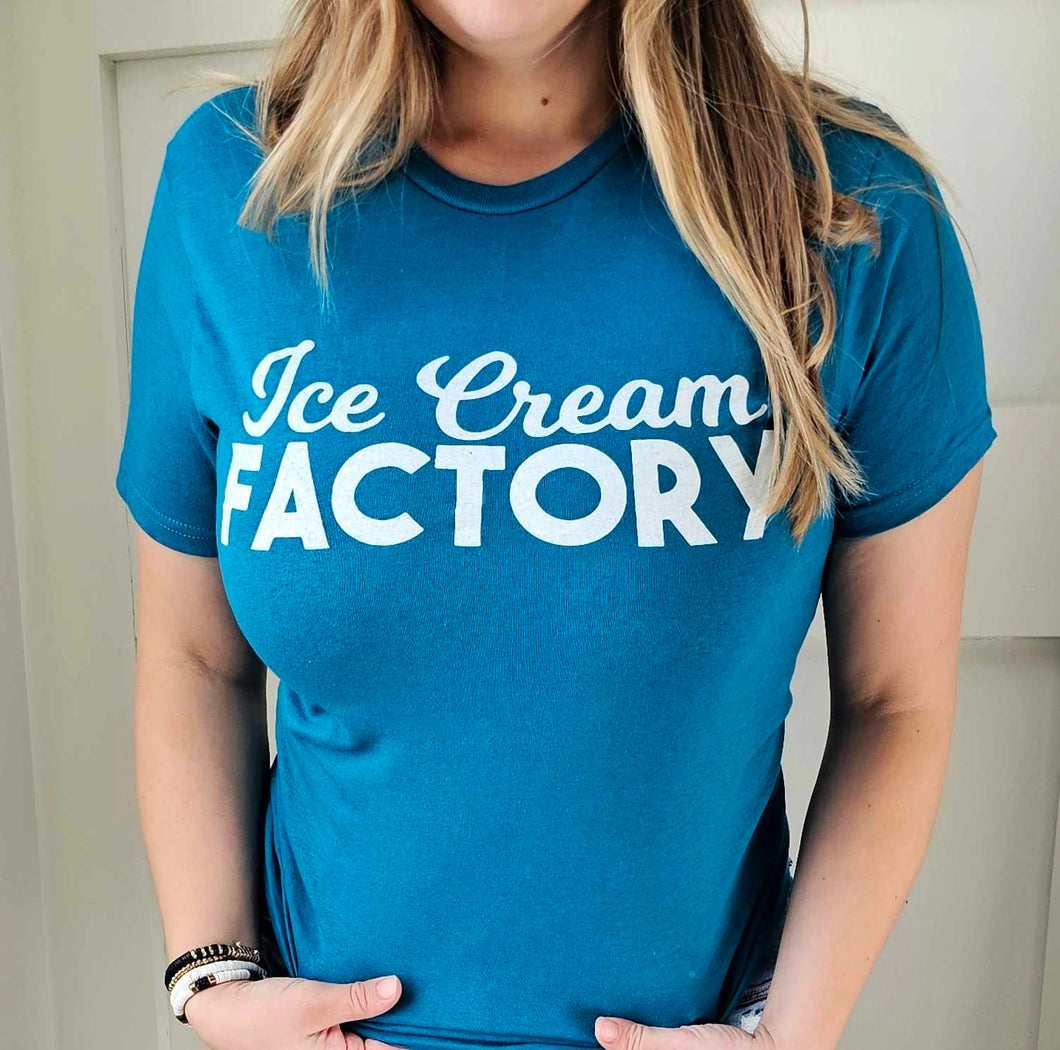 Ice Cream Factory Logo Tee - Blue